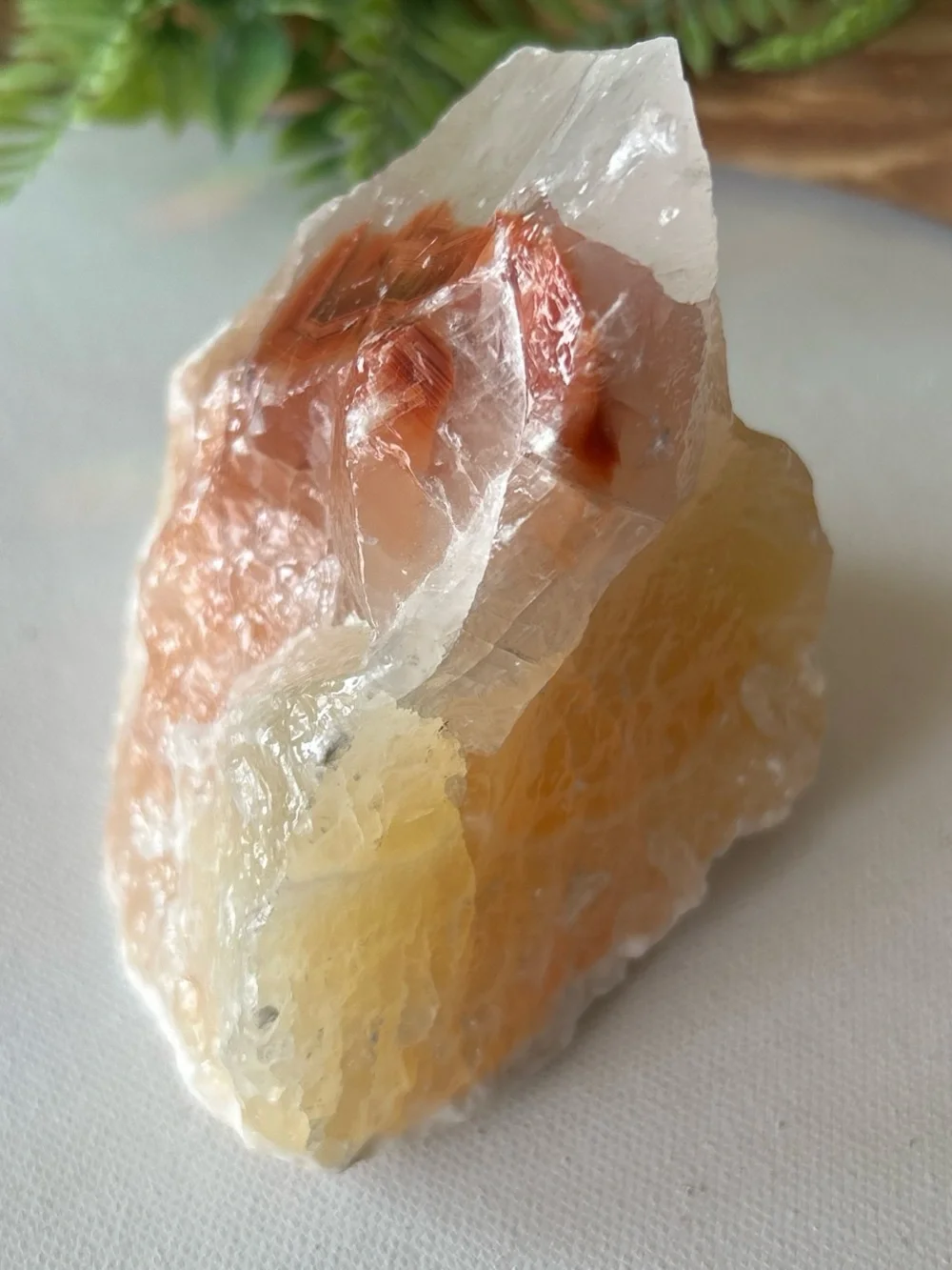 💎 Raw Tri-colored Calcite Specimen Display Stone - Home Accent